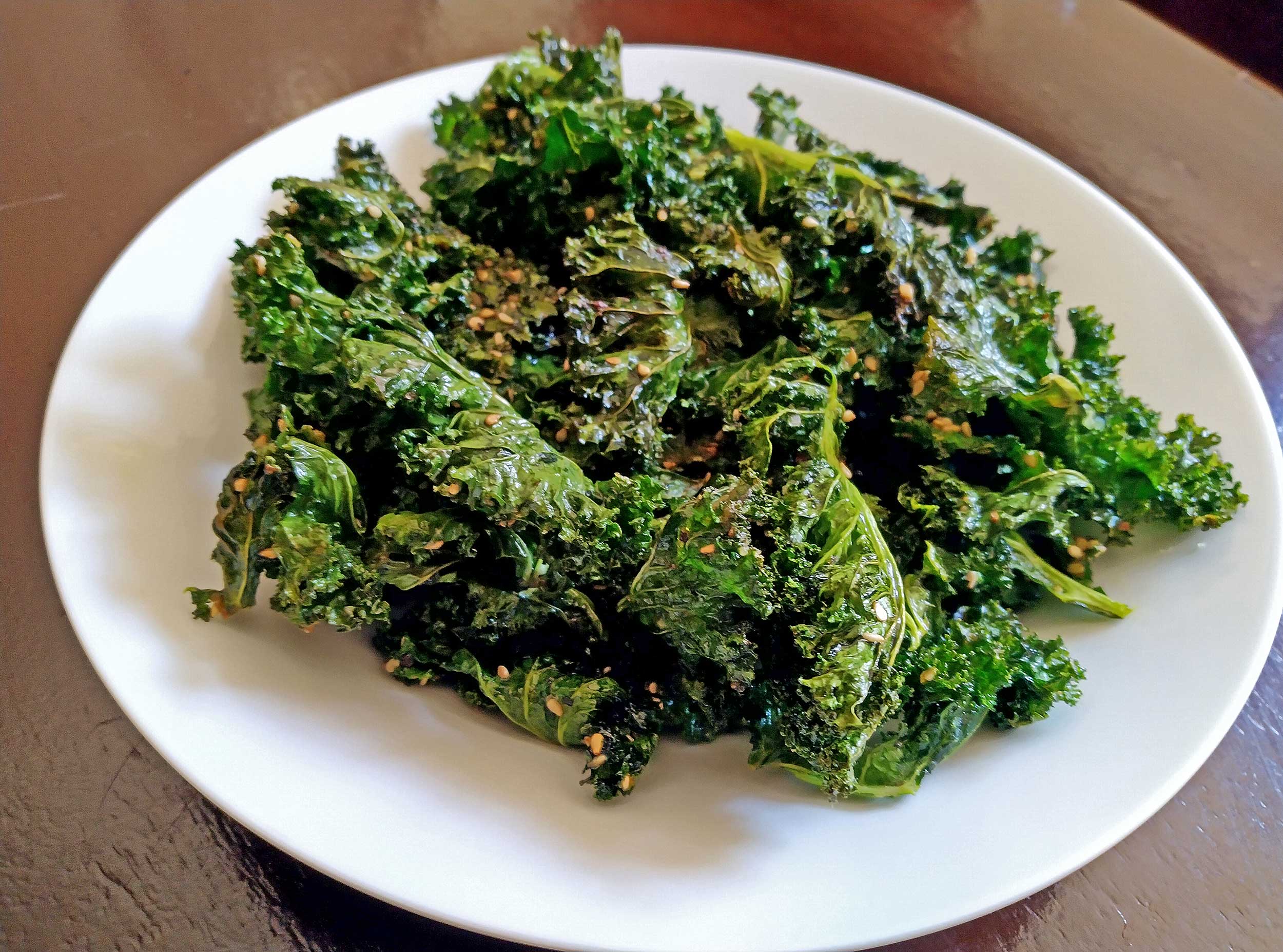 baked curly kale